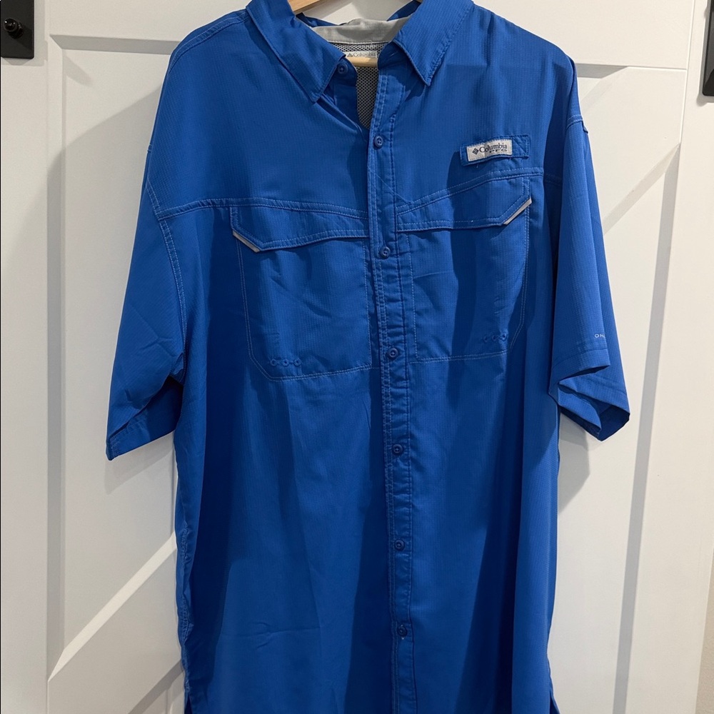 Columbia Royal Blue Button-Up Shirt